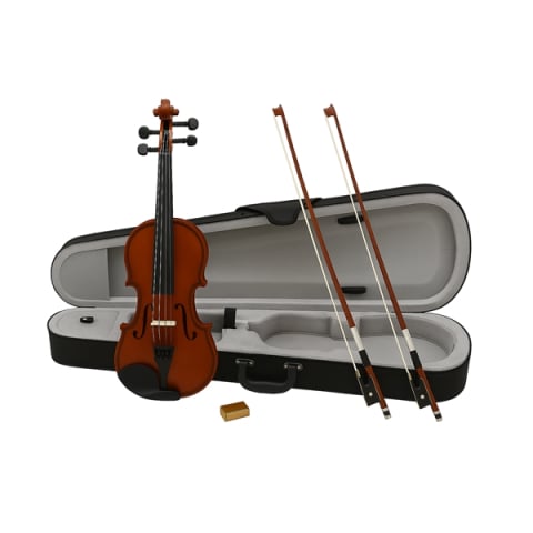 Viori - Vioara clasica din lemn 1/2 si arcus 1/8 suplimentar, DEPOX®,  toc inclus