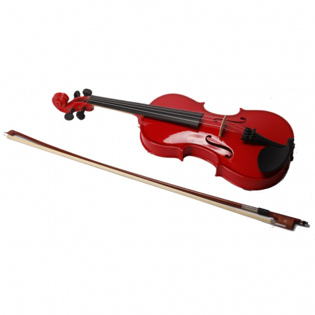 Vioara clasica din lemn 3/4 toc inclus, rosu [0]