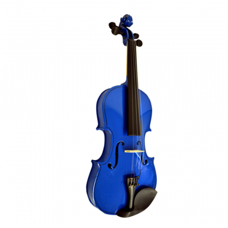 Vioara clasica IdeallStore®, marime 4/4, lemn,doua arcusuri, albastra, toc din material [1]