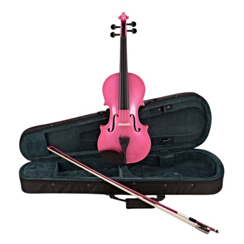 INSTRUMENTE MUZICALE - Vioara clasica, lemn, marime 3/4, roz, toc inclus