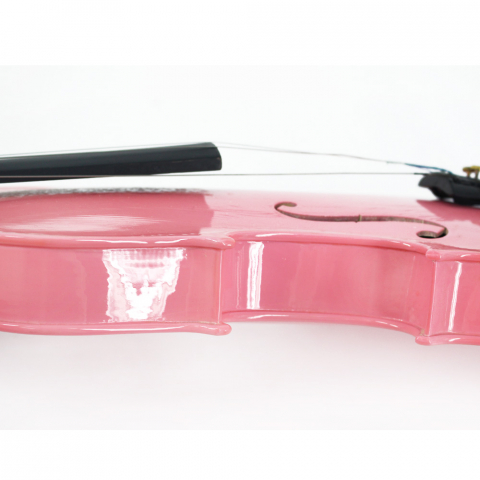 Vioara clasica, lemn, marime 3/4, roz, toc inclus [5]