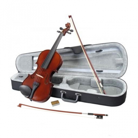 INSTRUMENTE MUZICALE - Vioara clasica, Lemn, Marime 4/4, IdeallStore® , Doua arcusuri, Toc inclus