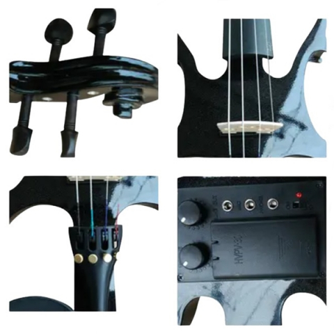 Vioara electrica 4/4, lemn , negru [4]