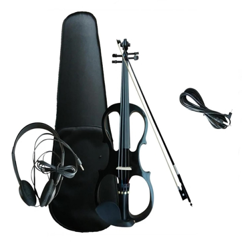 INSTRUMENTE MUZICALE - Vioara electrica 4/4, lemn , negru