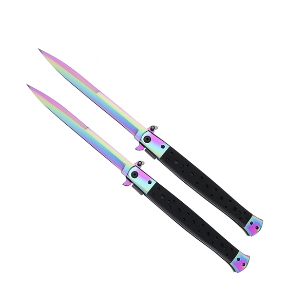 Set doua bricege tip Stiletto, DEPOX , multicolor, deschidere manuala, lungime 33 cm, lama metalica