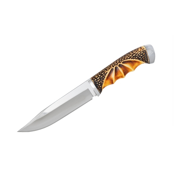 Cutit de vanatoare cu lama fixa DEPOX , Oțel Inoxidabil ,Husă Cordura, Portocaliu Negr, 27 cm