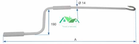 Componente inchideri terase - Manivela Coarba