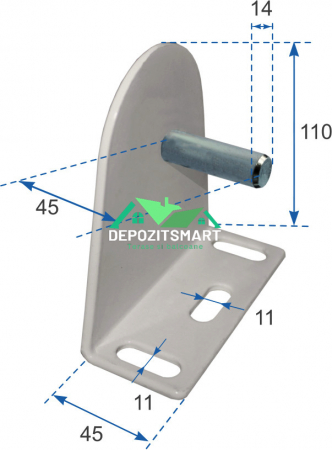 Componente inchideri terase - SUPORT RULOU TRANSPARENT
