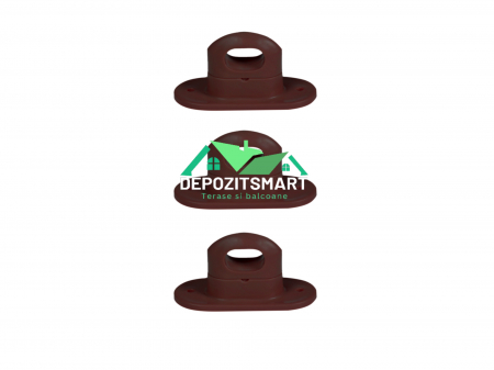 Componente inchideri terase - Pachet butoni bride rotative maro 300 bucati