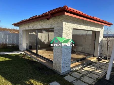 Inchideri terase si foisoare - Rulou transparent in caseta si ghidaje din aluminiu