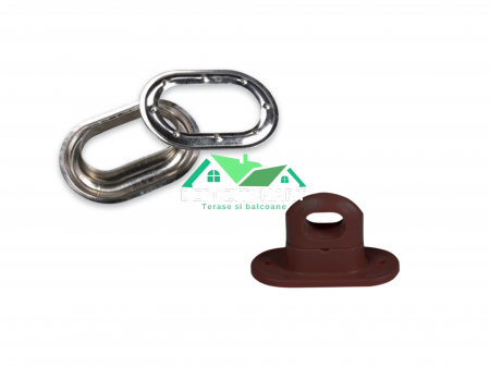 Componente inchideri terase - Set butoni + capse metalice zincate 20 bucati