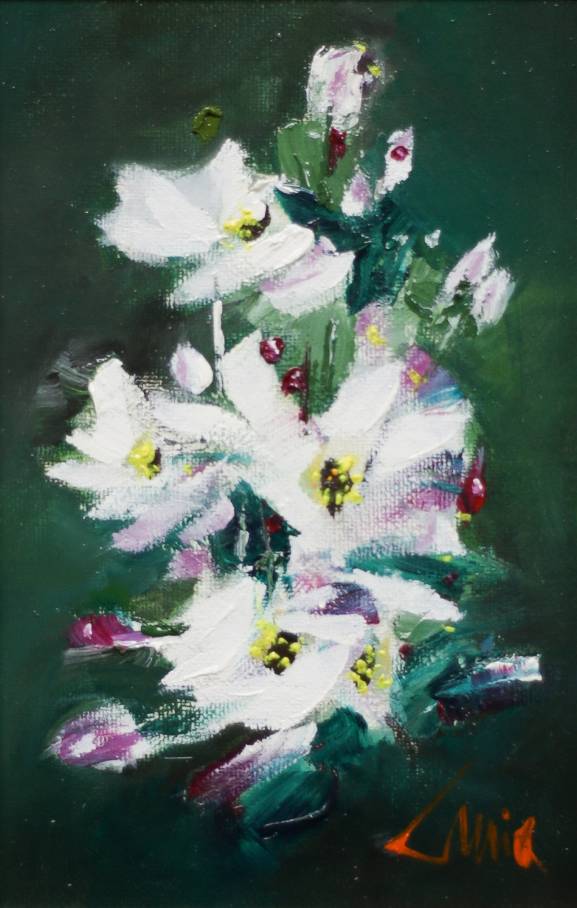 Marin GRUIA, Natură statică cu floricele albe [1]