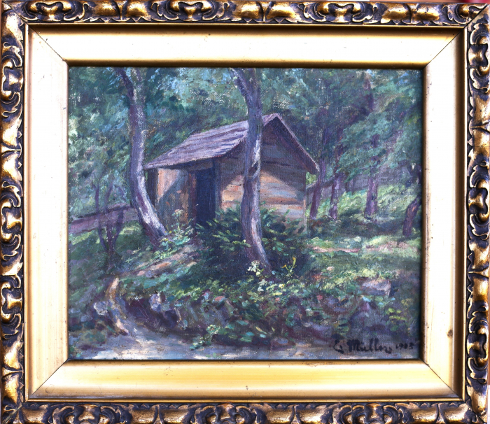 Gustav MÜLLER, Cabană de lemn în pădure, 1903 [3]