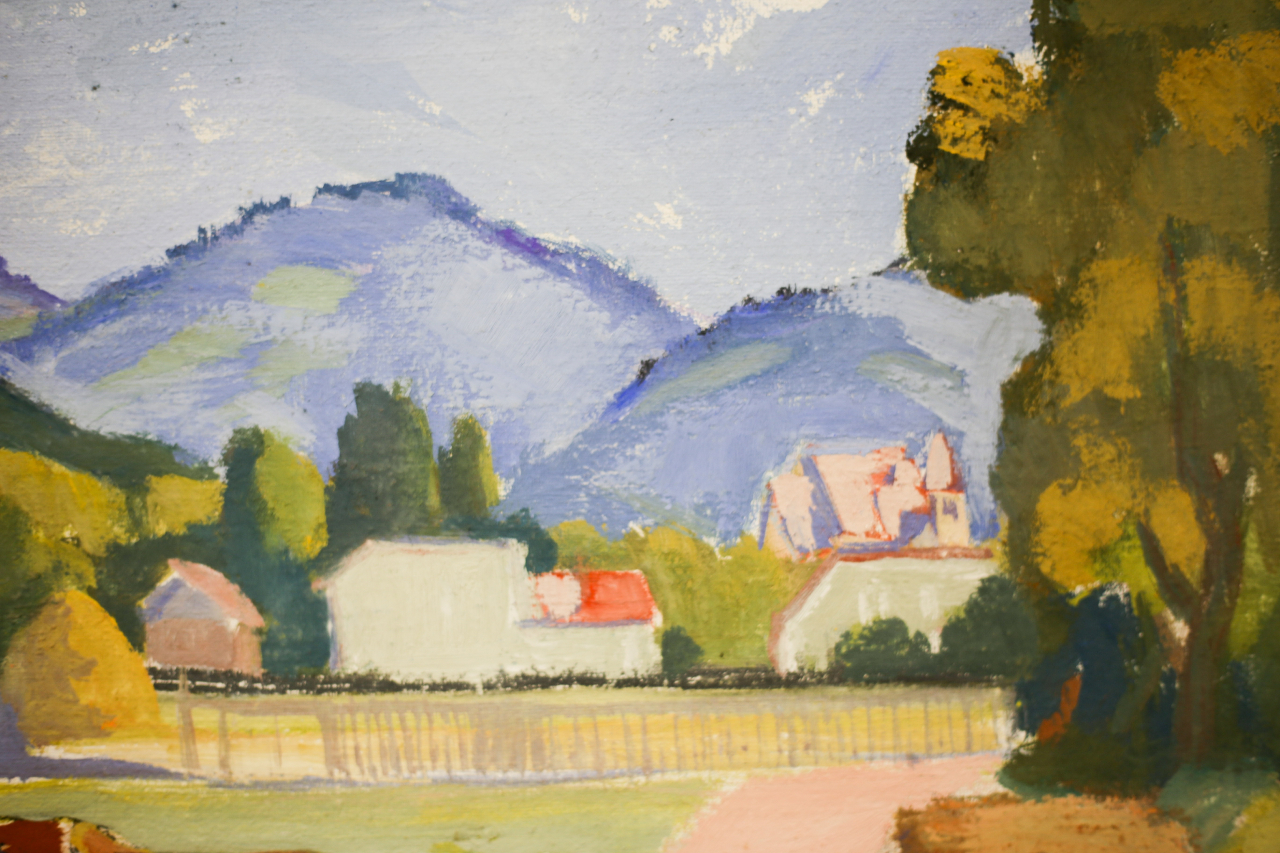 KARÁCSONY János, Peisaj cu fân și vite,1936 [3]