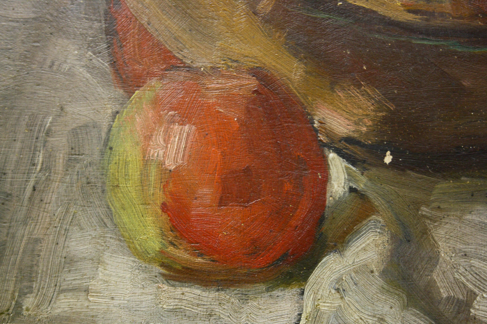 Corneliu MINIȘAN, Natură statică cu flori și mere [2]