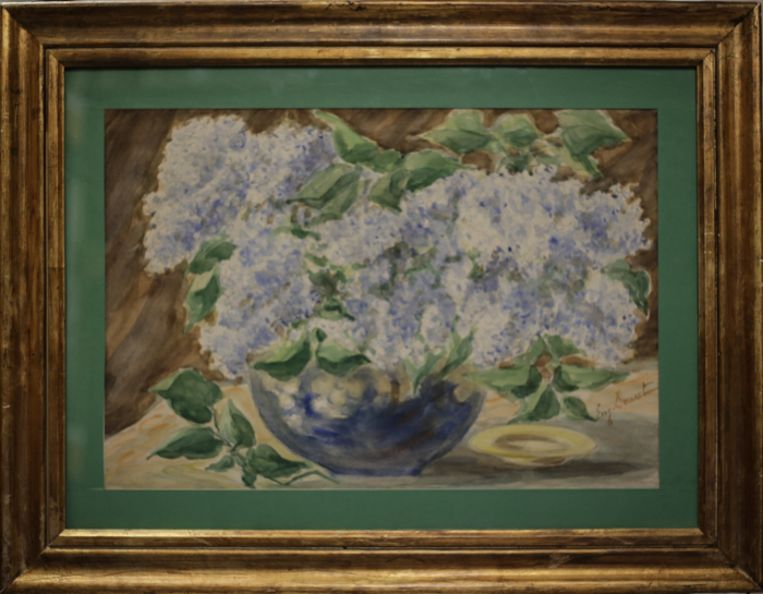 Eugenia ISBĂȘECU DOUCET, Natură statică cu flori de liliac [5]