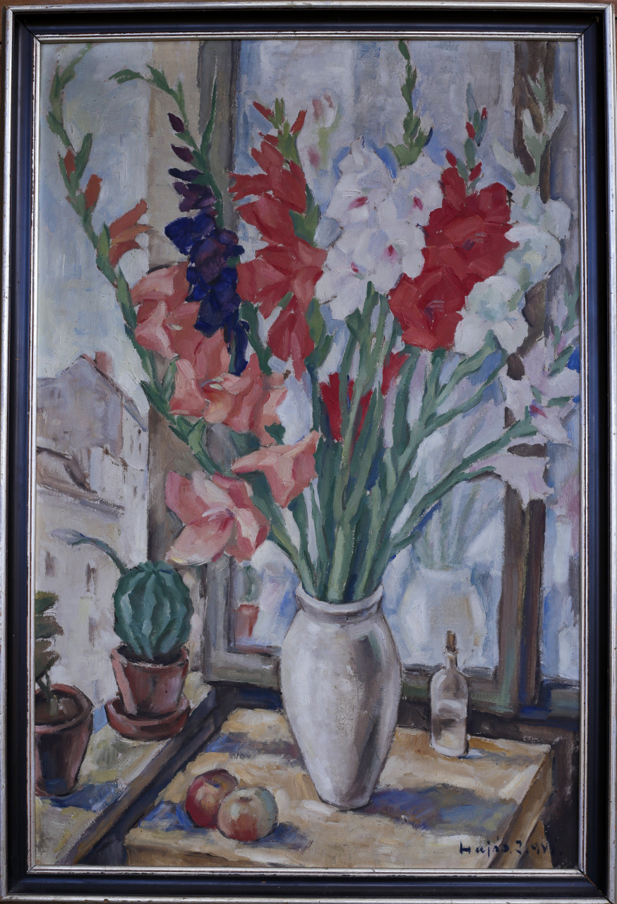 HAJÓS Imre László, Natură statică cu gladiole, 1954 [4]
