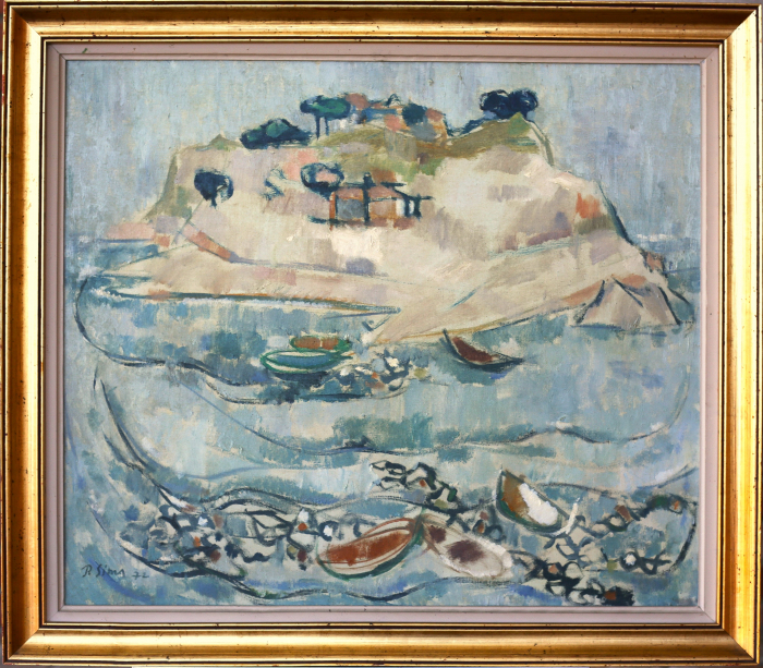 Paul SIMA, Seascape with Island and Boats, 1972 [4]