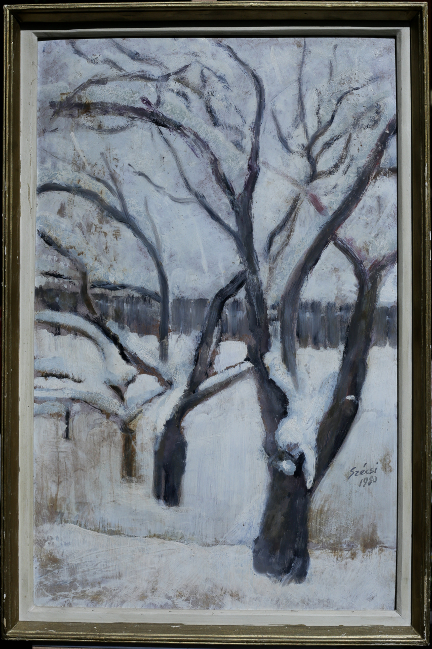 SZÉCZI András, Peisaj de iarnă cu copaci, 1980 [4]