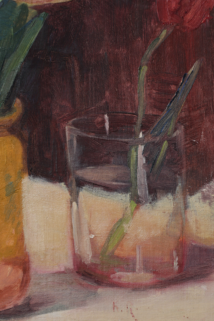 Coca-Odile ROMANO, Natură statică cu lalele și ceramică tradițională, 1928 [4]