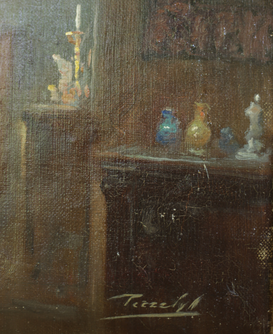 PÉCZELY Antal, Lectură în interior burghez [5]