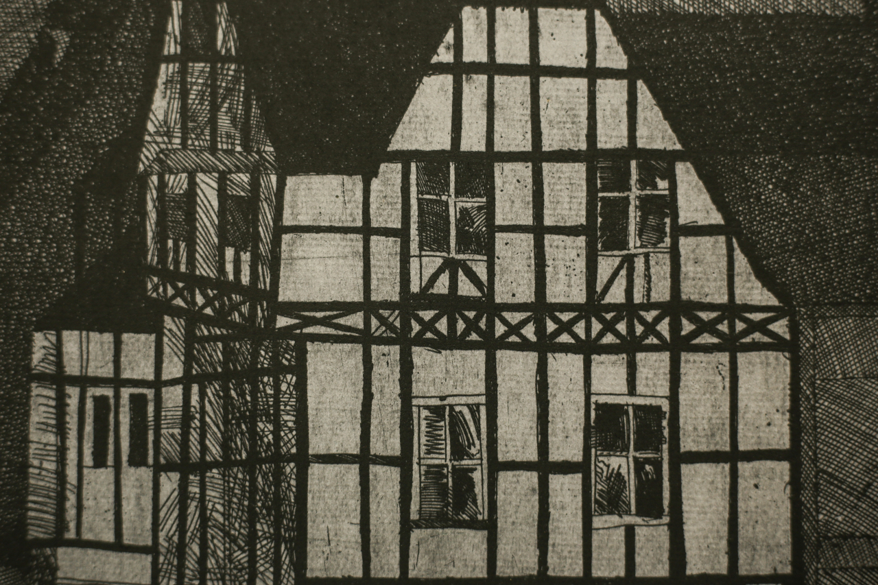 CSEH Gusztáv,, Cityscape from Weimar [2]