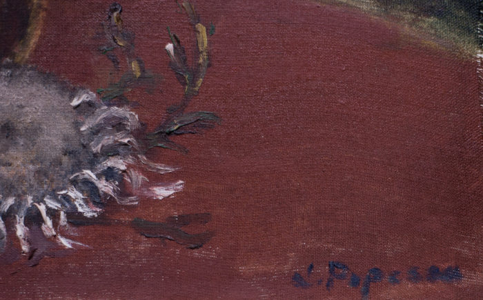 V. Popescu, Still Life with Thistles and Goldish Pots [3]