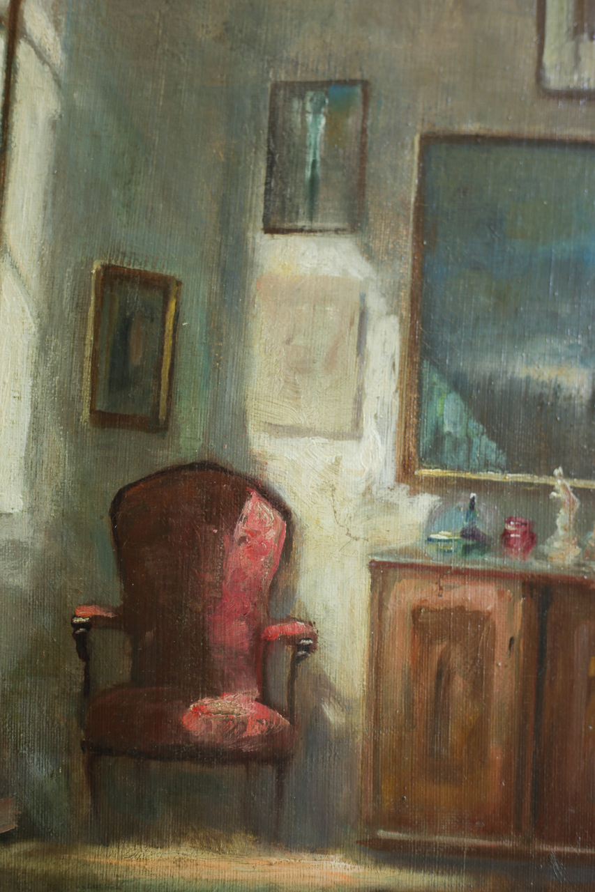 PÉCZELY Antal, Lectură în interior burghez [4]