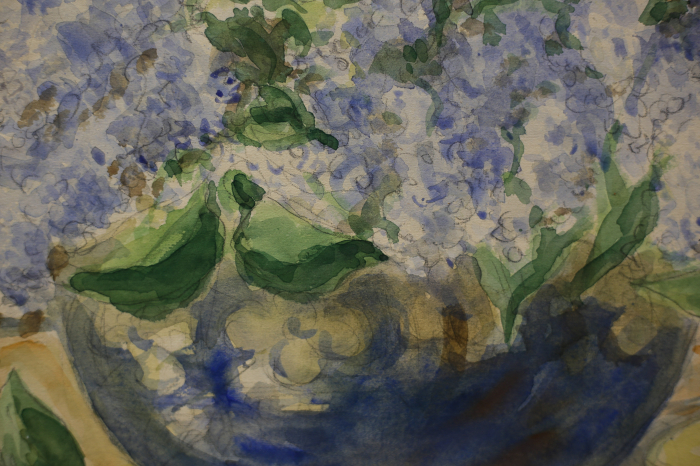 Eugenia ISBĂȘECU DOUCET, Natură statică cu flori de liliac [2]