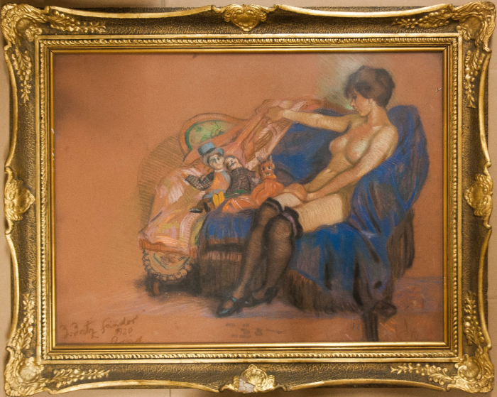 IRÁNYI Iritz Sándor, Composition with Nude and Marionettes, 1920 [5]