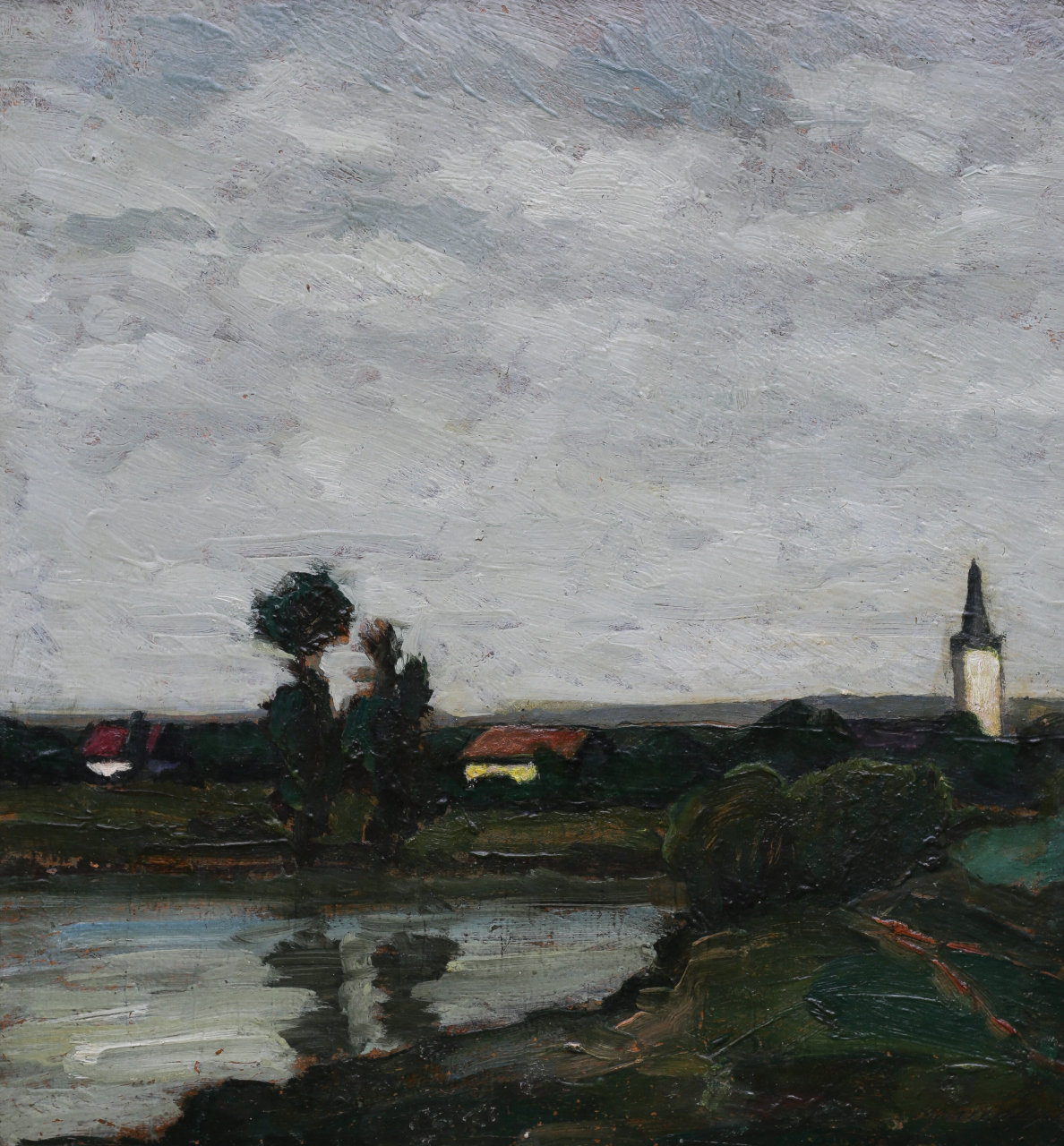 BALLA Béla, Cityscape of Baia Mare with Săsar River [1]