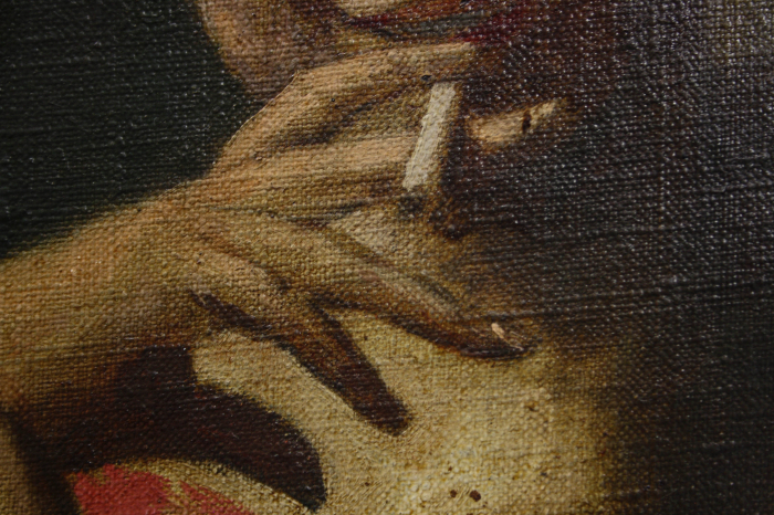 GLATTER Ármin, Portret de femeie veselă cu țigară [2]