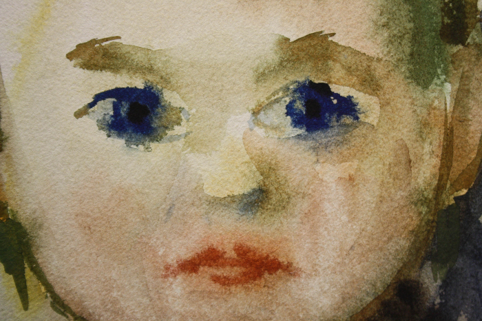 BOTÁR Edith, Portret de fetiță cu ochi albaștri, 1959 [2]