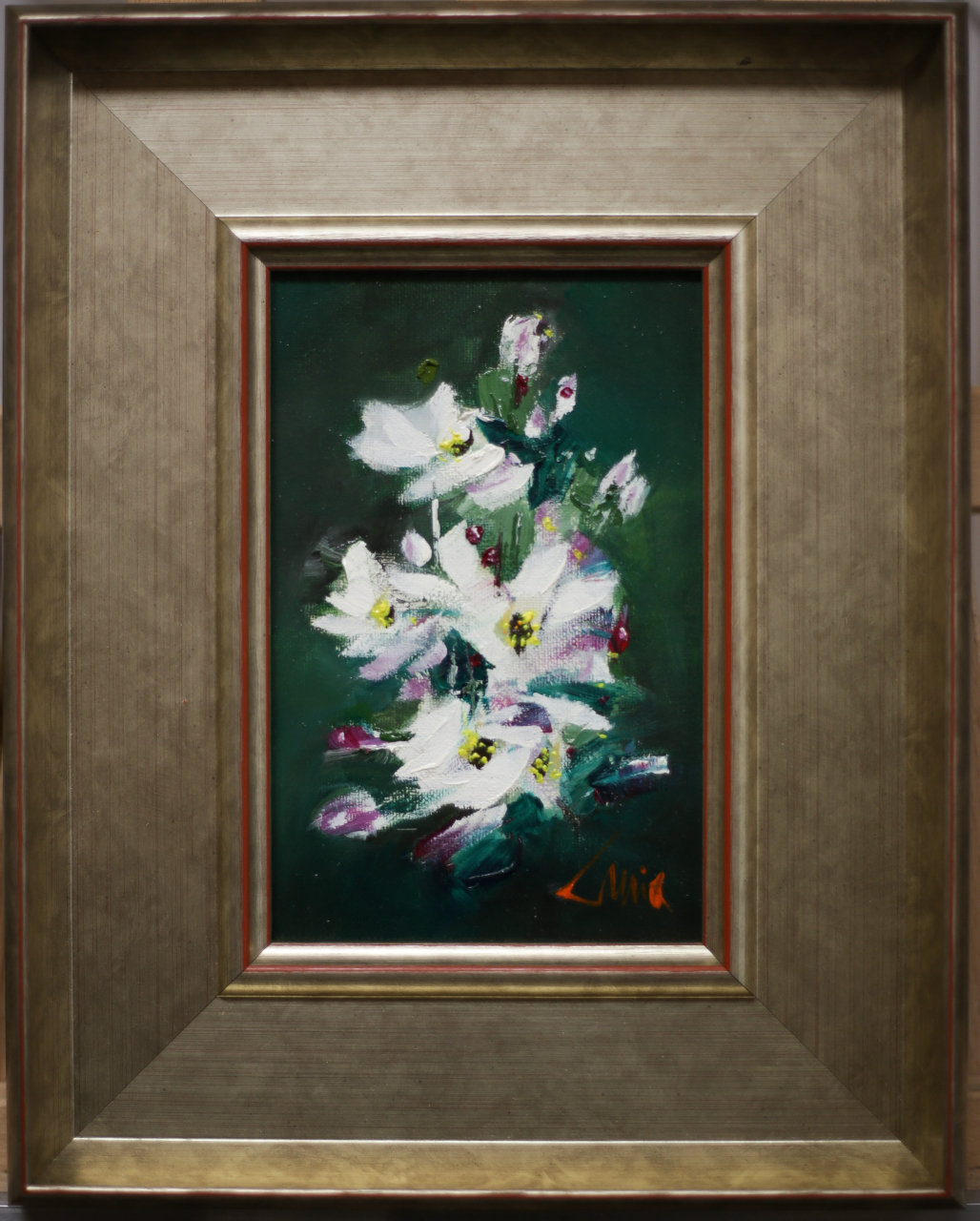 Marin GRUIA, Natură statică cu floricele albe [2]