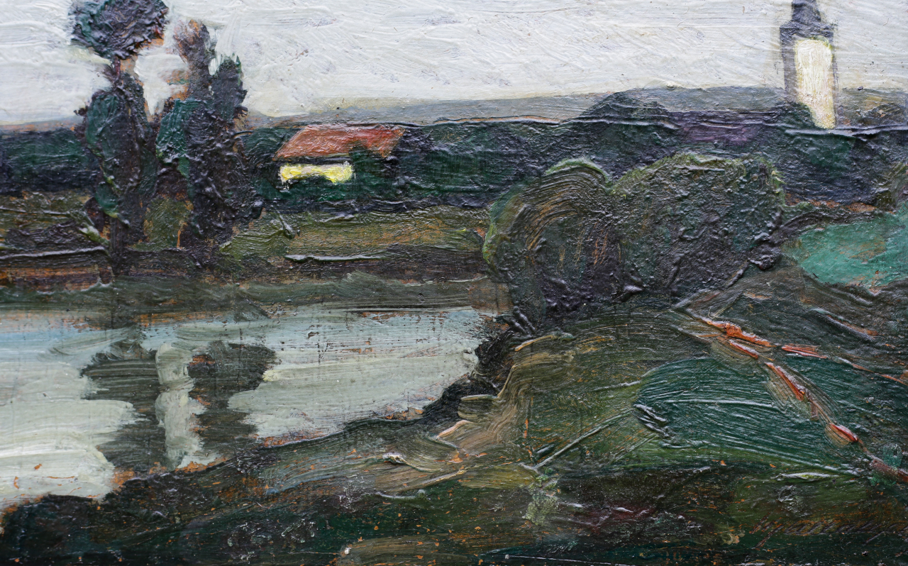 BALLA Béla, Cityscape of Baia Mare with Săsar River [3]