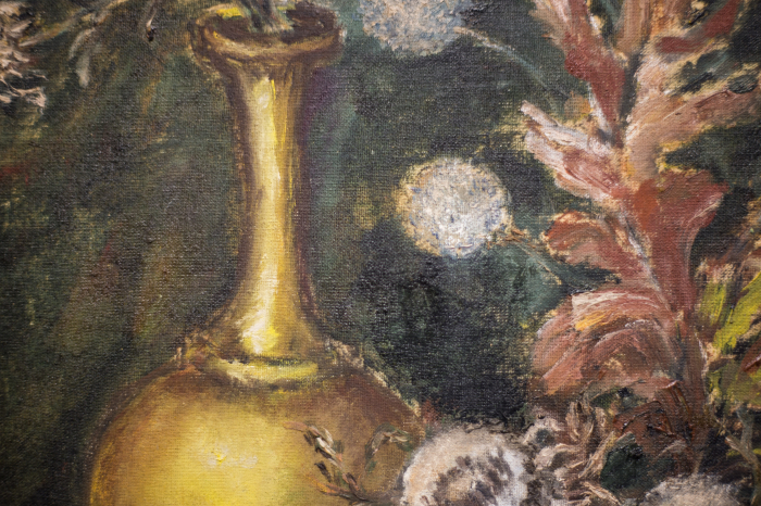 V. Popescu, Still Life with Thistles and Goldish Pots [2]