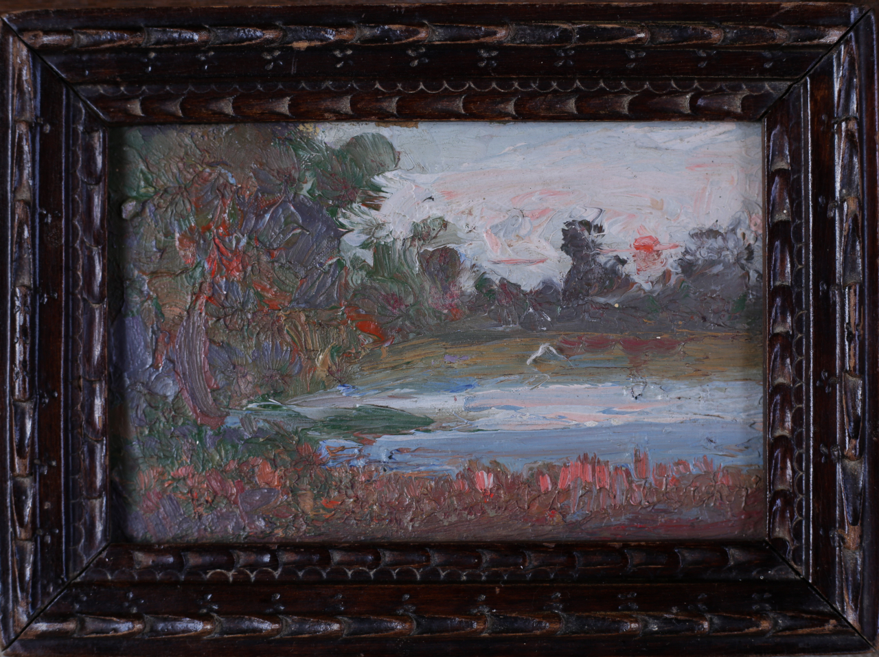 Unidentified AUTHOR, Romanian School, Landscape at the Edge of the Lake [2]
