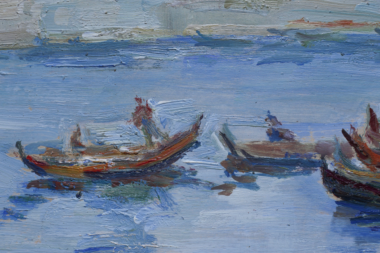 Dan BĂJENARU,, Landscapes with Boats [2]