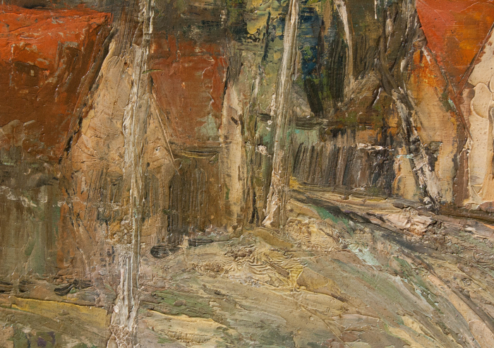 TAKACS Mihai, Peisaj rural cu uliță și case [2]