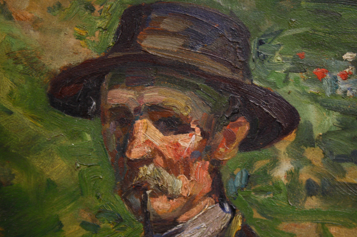 Unidentified AUTHOR, Old Man with Pipe  and Cane [3]