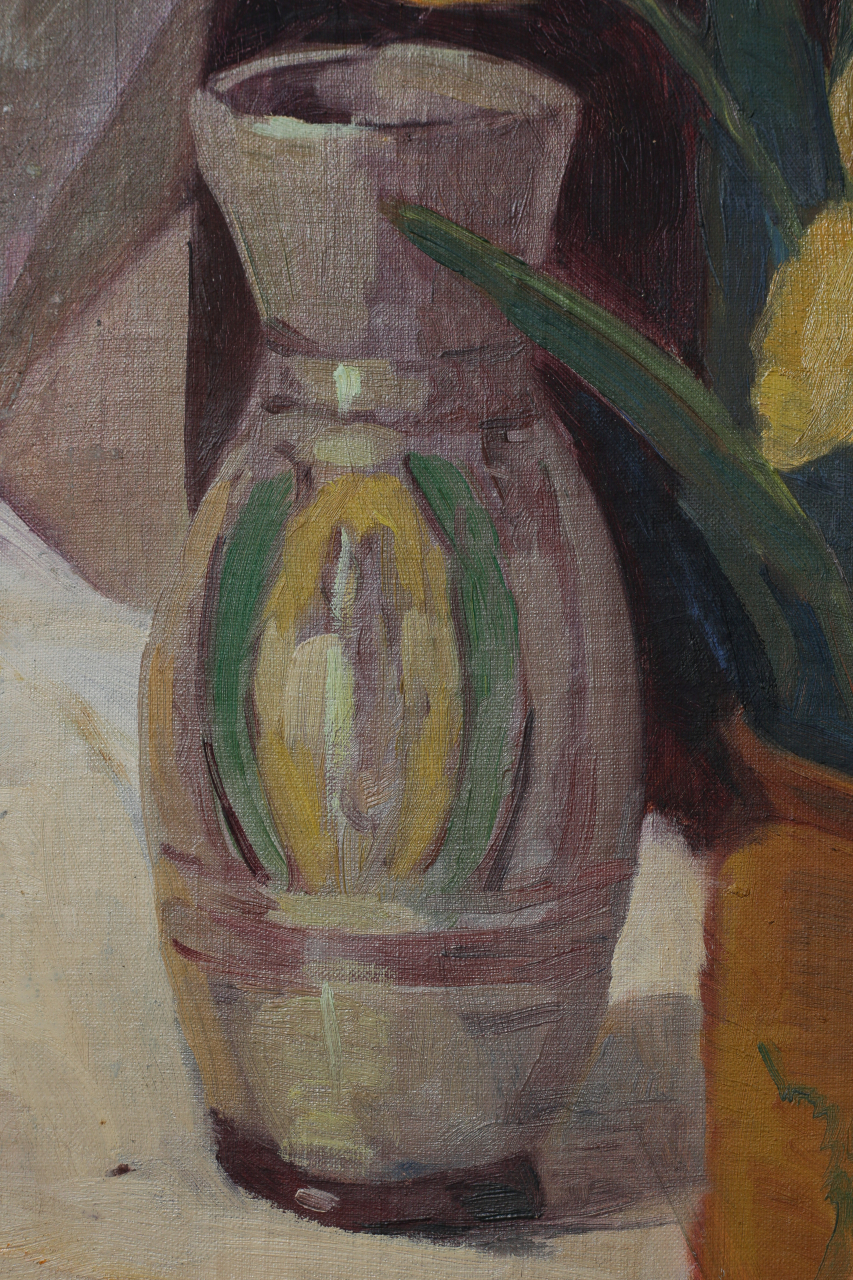 Coca-Odile ROMANO, Natură statică cu lalele și ceramică tradițională, 1928 [3]