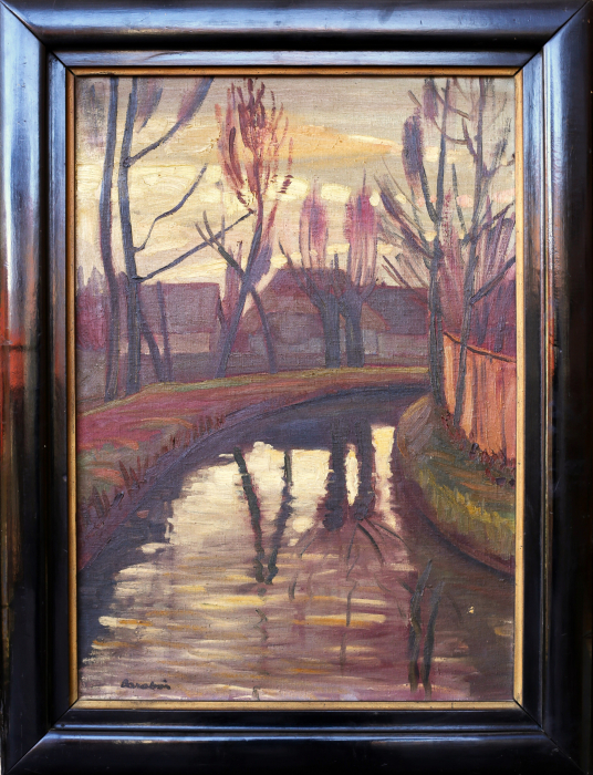 BARABÁS Márton I MÁRKUSFALVI, Peisaj cu râu la apus [3]