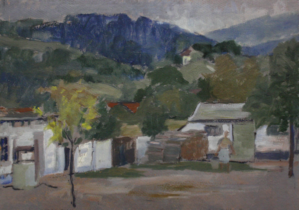 Unidentified AUTHOR , Village at the Foot of the Mountain [1]