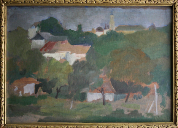 KRISTÓFI János, Landscape with the Church on the Hill [2]