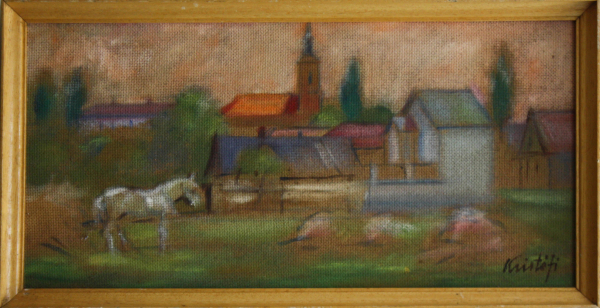 KRISTÓFI János, Peisaj rural cu biserică [4]