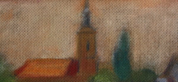 KRISTÓFI János, Peisaj rural cu biserică [2]