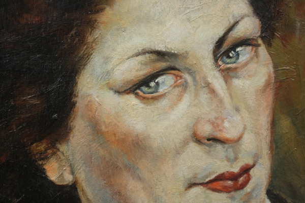 HAJÓS Imre László, Portret de doamnă / domnișoară ( pictat față / verso) [2]