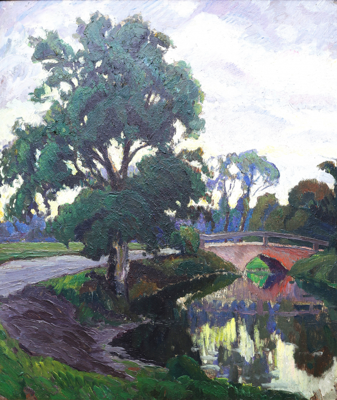 BALLA Béla, Landscape with Bridge [1]