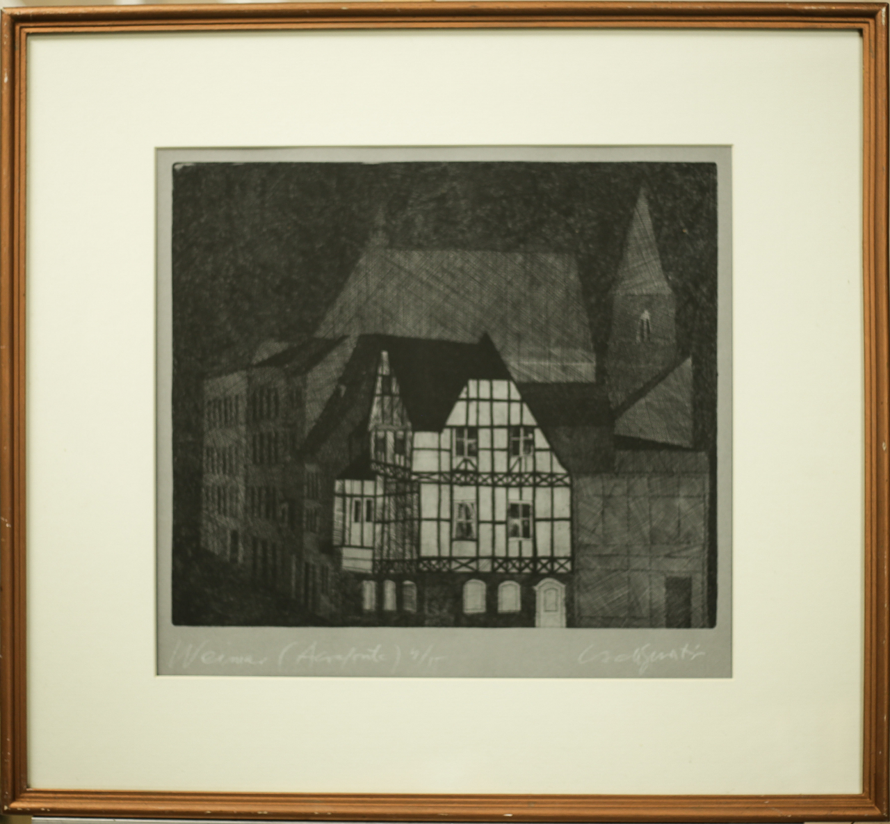 CSEH Gusztáv,, Cityscape from Weimar [6]