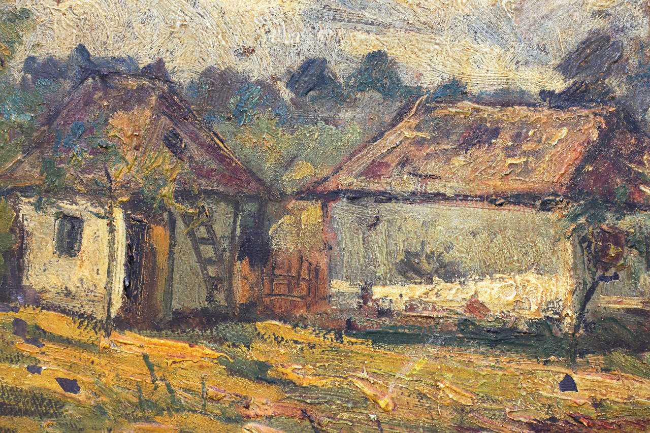 Eugen CHIROVICI,, Peisaje rurale - pictat față / verso [6]